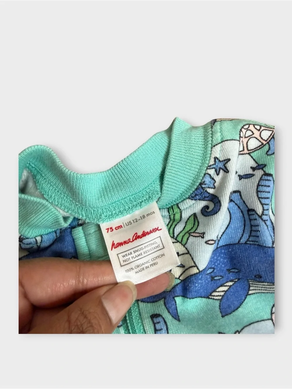 Hanna Andersson Blue & Green Under The Sea Organic Sleeper